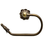 Carpe Diem Hardware - Acanthus Swing Tissue Smooth Ring Left Renaissance Style - Antique Brass
