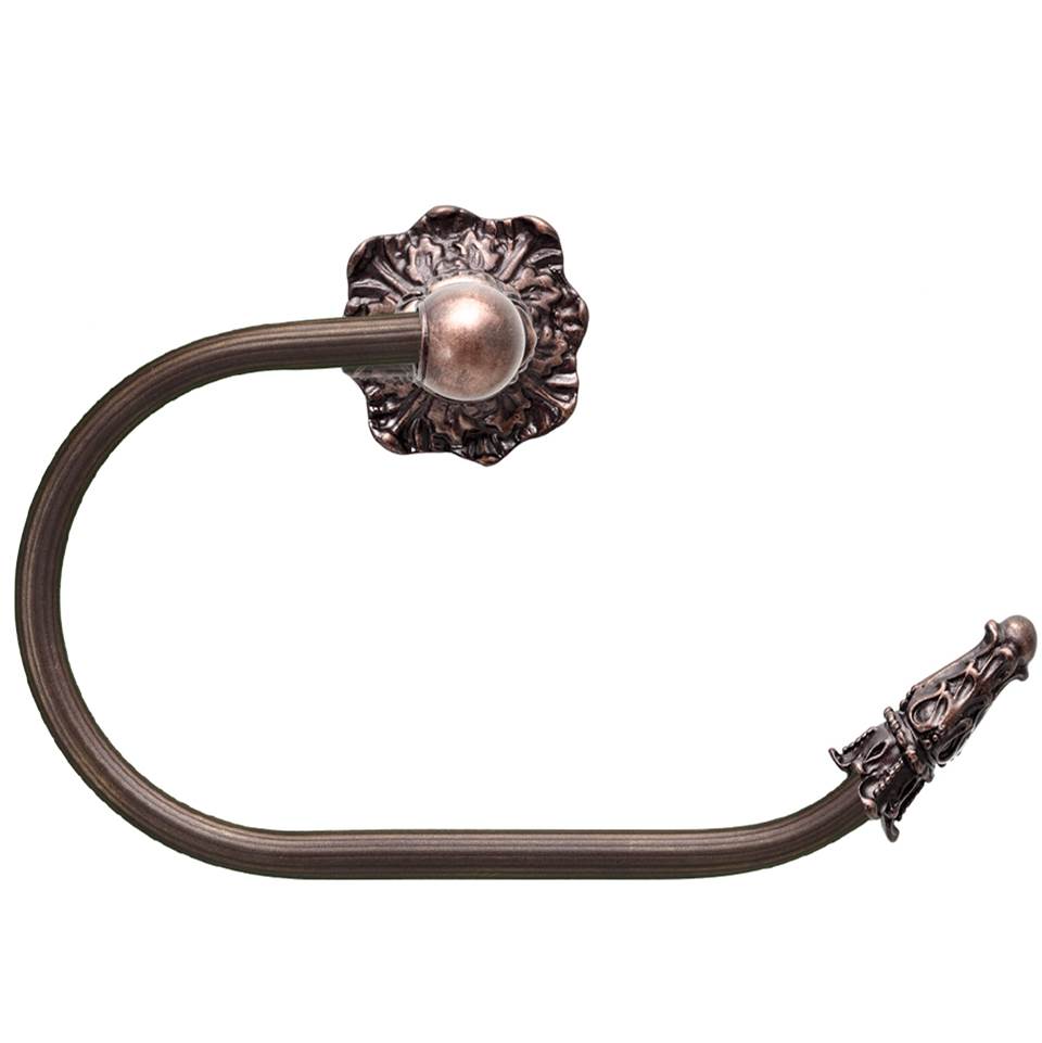 Carpe Diem Hardware - Acanthus Swing Tissue Reeded Ring Right Renaissance Style - Oil Rubbed Bronze