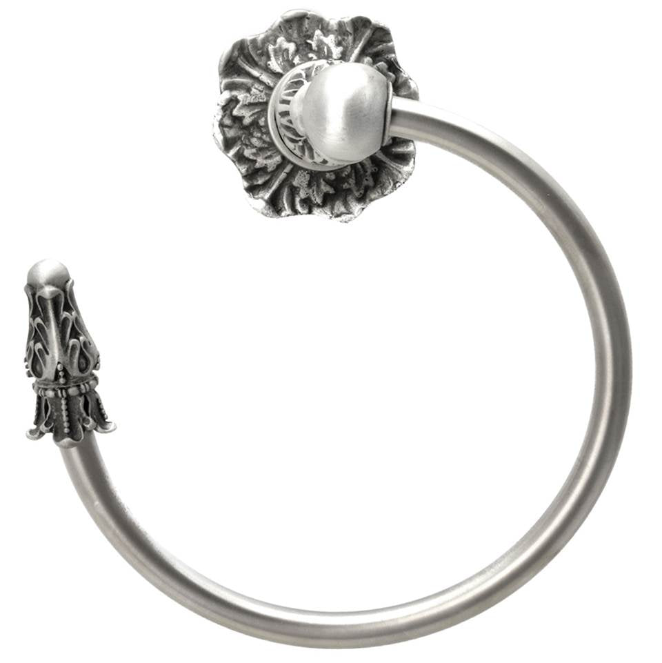 Carpe Diem Hardware - Acanthus Swing Towel Smooth Ring Left Renaissance Style - Soft Gold