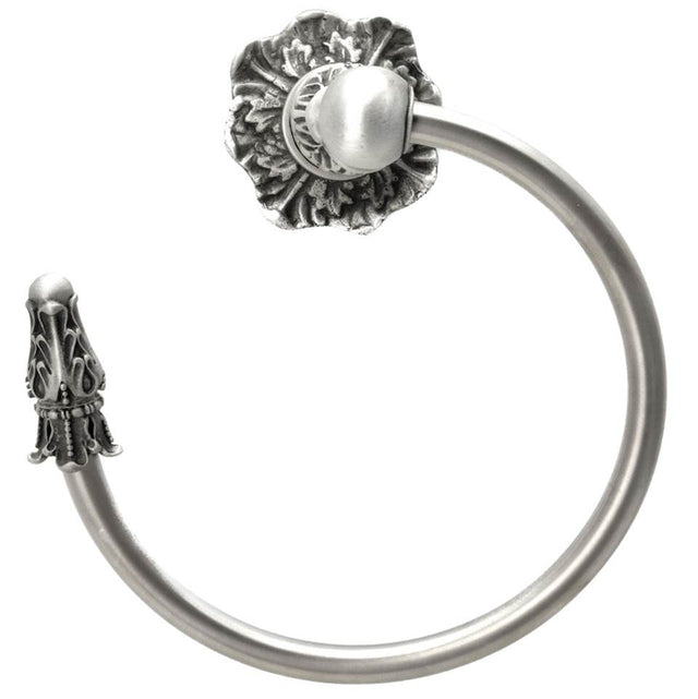 Carpe Diem Hardware - Acanthus Swing Towel Smooth Ring Left Renaissance Style - Soft Gold