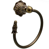 Carpe Diem Hardware - Acanthus Swing Towel Reeded Ring Left Renaissance Style - Antique Brass
