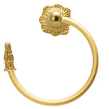 Carpe Diem Hardware - Acanthus Swing Towel Reeded Ring Left Renaissance Style - Gilded Mercury