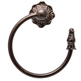 Carpe Diem Hardware - Acanthus Swing Towel Smooth Ring Right Renaissance Style - Oil Rubbed Bronze