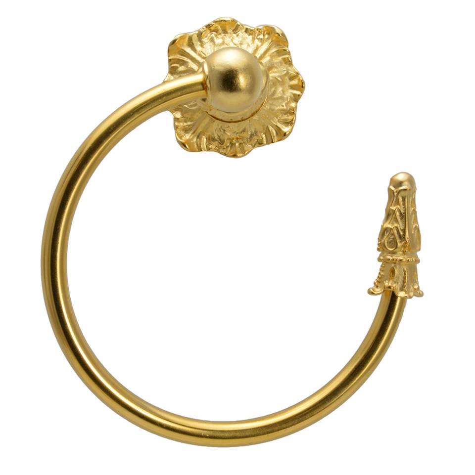 Carpe Diem Hardware - Acanthus Swing Towel Smooth Ring Right Renaissance Style - Gilded Mercury