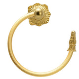 Carpe Diem Hardware - Acanthus Swing Towel Reeded Ring Right Renaissance Style - Gilded Mercury