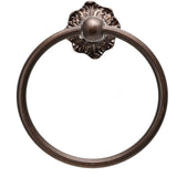 Carpe Diem Hardware - Acanthus Full Swing Towel Reeded Ring Renaissance Style - Oil Rubbed Bronze