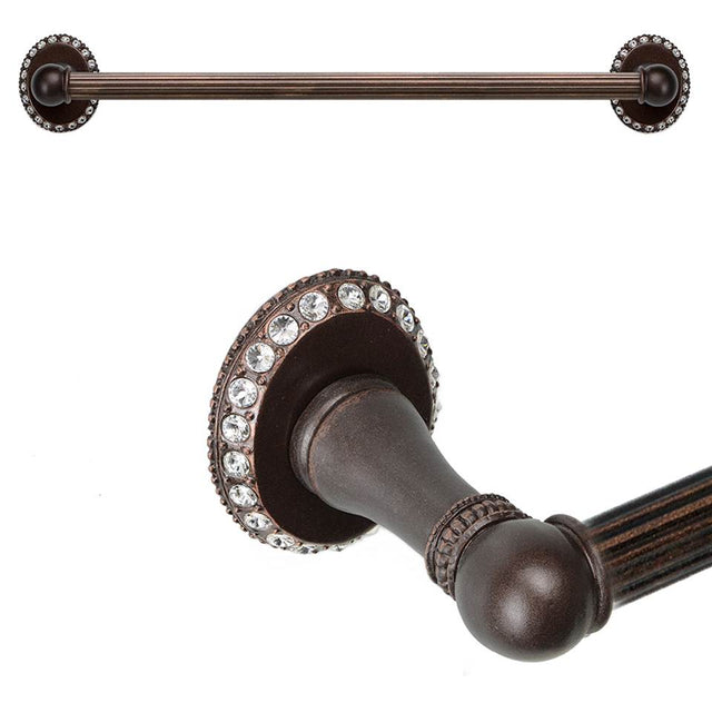 Carpe Diem Hardware - Cache 16'' O.C. (Approximately) Towel Bar 5/8'' Reeded Center - Oil Rubbed Bronze
