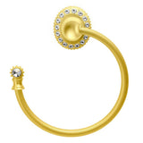 Carpe Diem Hardware - Cache Swing Towel Reeded Ring Left - Gilded Mercury