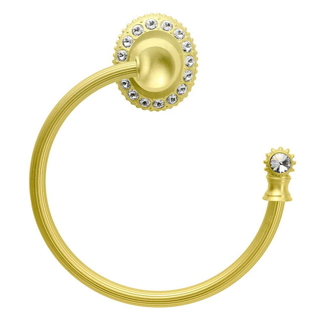 Carpe Diem Hardware - Cache Swing Towel Reeded Ring Right - Soft Gold