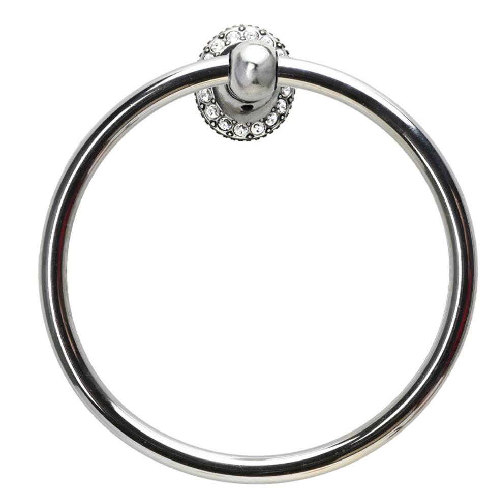 Carpe Diem Hardware - Cache Full Swing Towel Smooth Ring w/ Swarovski Crystals - Chalice