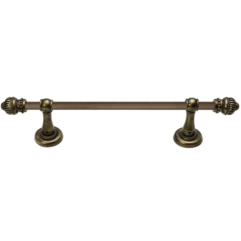 Carpe Diem Hardware - Cricket Cage 24'' O.C. Approx Towel Bar 5/8'' Reeded Center - Gilded Mercury