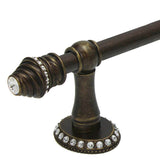 Cache Ii 16'' O.C. (Approximately) Towel Bar With 80 Rivoli Swarovski Clear Crystals With 5/8'' Smooth Center