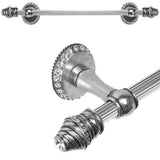 Carpe Diem Hardware - Cache Ii 16'' O.C. (Approximately) Towel Bar With 80 Rivoli Swarovski Clear Crystals With 5/8'' Reeded Center - Chalice