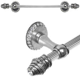 Carpe Diem Hardware - Cache Ii 24'' O.C. (Approximately) Towel Bar With 80 Rivoli Swarovski Clear Crystals With 5/8'' Reeded Center - Chalice