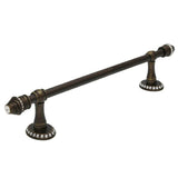 Carpe Diem Hardware - Cache Ii 32'' O.C. Approx Towel Bar w/ 80 Rivoli Swarovski Crystals w/ 5/8'' Smooth Center - Antique Brass