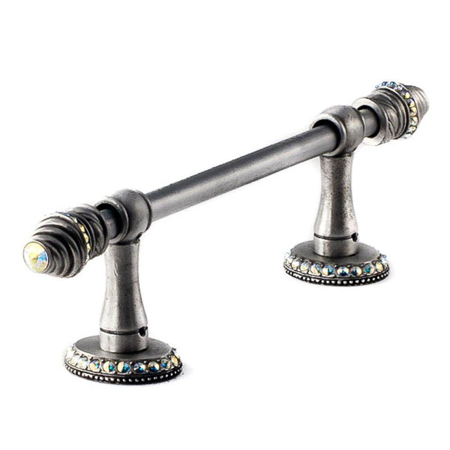 Carpe Diem Hardware - Cache Ii 36'' O.C. Approx Towel Bar w/ 80 Rivoli Swarovski Crystals w/ 5/8'' Smooth Center - Gilded Mercury