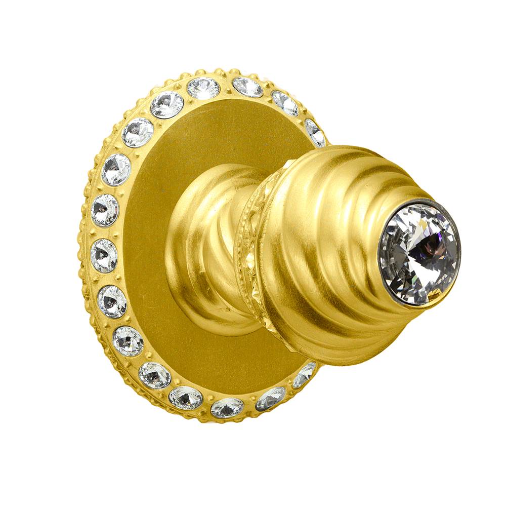 Carpe Diem Hardware - Cache Ii Large Hook With 40 Rivoli Swarovski Clear Crystals - Gilded Mercury