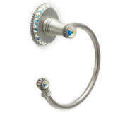 Cache Ii Swing Towel Smooth Ring Left With Swarovski Aurore Boreale Crystals