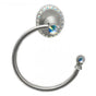 Carpe Diem Hardware - Cache Ii Swing Towel Smooth Ring Right w/ Swarovski Crystals - Chalice