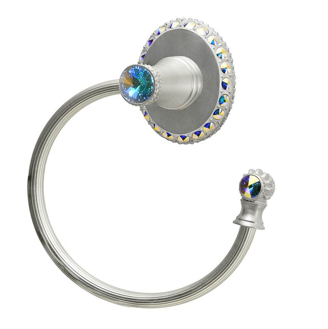 Carpe Diem Hardware - Carpe Diem 1836R-23Ab Cache Chrysalis Swing Towel Reeded Ring Right W/ Swarovski Crystals - Chrysalis