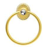 Cache Ii Full Swing Towel Smooth Ring Right With Swarovski Clear Crystals