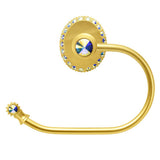 Cache Ii Swing Tissue Smooth Ring Left With Swarovski Aurore Boreale Crystals