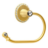 Carpe Diem Hardware - Cache Ii Swing Tissue Smooth Ring Left w/ Swarovski Crystals - Gilded Mercury