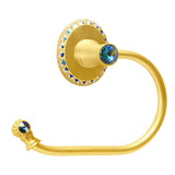Carpe Diem Hardware - Cache Ii Swing Tissue Reeded Ring Left With Swarovski Aurore Boreale Crystals - Gilded Mercury