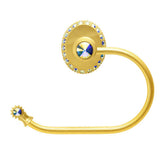 Cache Ii Swing Tissue Reeded Ring Left With Swarovski Aurore Boreale Crystals