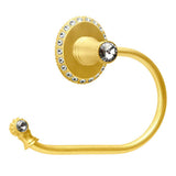 Carpe Diem Hardware - Cache Ii Swing Tissue Reeded Ring Left With Swarovski Clear Crystals - Gilded Mercury