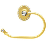 Cache Ii Swing Tissue Reeded Ring Left With Swarovski Clear Crystals