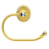 Cache Ii Swing Tissue Smooth Ring Right With Swarovski Aurore Boreale Crystals