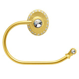 Cache Ii Swing Tissue Smooth Ring Right With Swarovski Clear Crystals