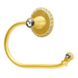 Carpe Diem Hardware - Cache Ii Swing Tissue Reeded Ring Right With Swarovski Clear Crystals - Gilded Mercury
