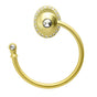 Carpe Diem Hardware - Cache Ll Large Swing Towel Smooth Ring Left w/ 42 Rivoli Swarovski Crystals - Soft Gold