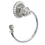 Carpe Diem Hardware - Cache Ll Large Swing Towel Smooth Ring Left With 42 Rivoli Swarovski Clear Crystals - Chalice