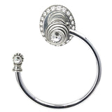 Cache Ll Large Swing Towel Smooth Ring Left With 42 Rivoli Swarovski Clear Crystals