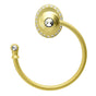 Carpe Diem Hardware - Cache Ll Large Swing Towel Reeded Ring Left w/ 42 Rivoli Swarovski Crystals - Soft Gold