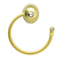 Carpe Diem Hardware - Cache Ll Large Swing Towel Smooth Ring Right w/ 42 Rivoli Swarovski Crystals - Soft Gold