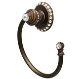 Cache Ll Large Swing Towel Reeded Ring Right With 42 Rivoli Swarovski Clear Crystals