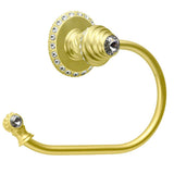 Carpe Diem Hardware - Cache Ll Large Swing Tissue Smooth Ring Left w/ 42 Rivoli Swarovski Crystals - Soft Gold