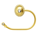 Cache Ll Large Swing Tissue Smooth Ring Left With 42 Rivoli Swarovski Clear Crystals
