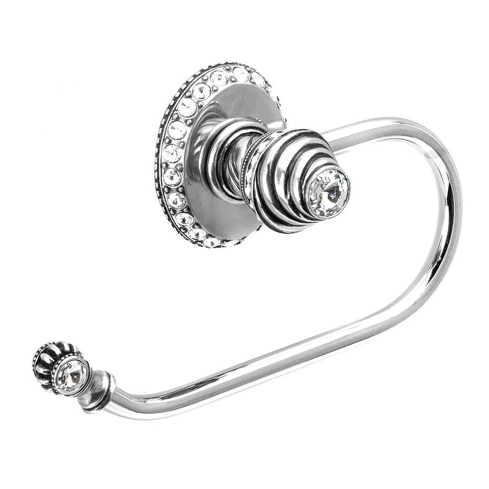 Cache Ll Large Swing Tissue Smooth Ring Left With 42 Rivoli Swarovski Clear Crystals
