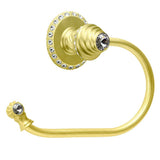 Carpe Diem Hardware - Cache Ll Large Swing Tissue Reeded Ring Left w/ 42 Rivoli Swarovski Crystals - Soft Gold