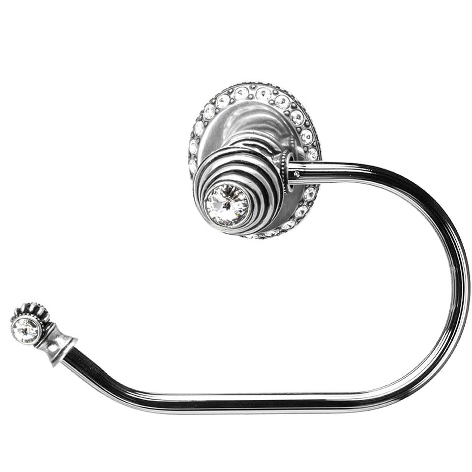Carpe Diem Hardware - Cache Ll Large Swing Tissue Reeded Ring Left With 42 Rivoli Swarovski Crystals - Chalice
