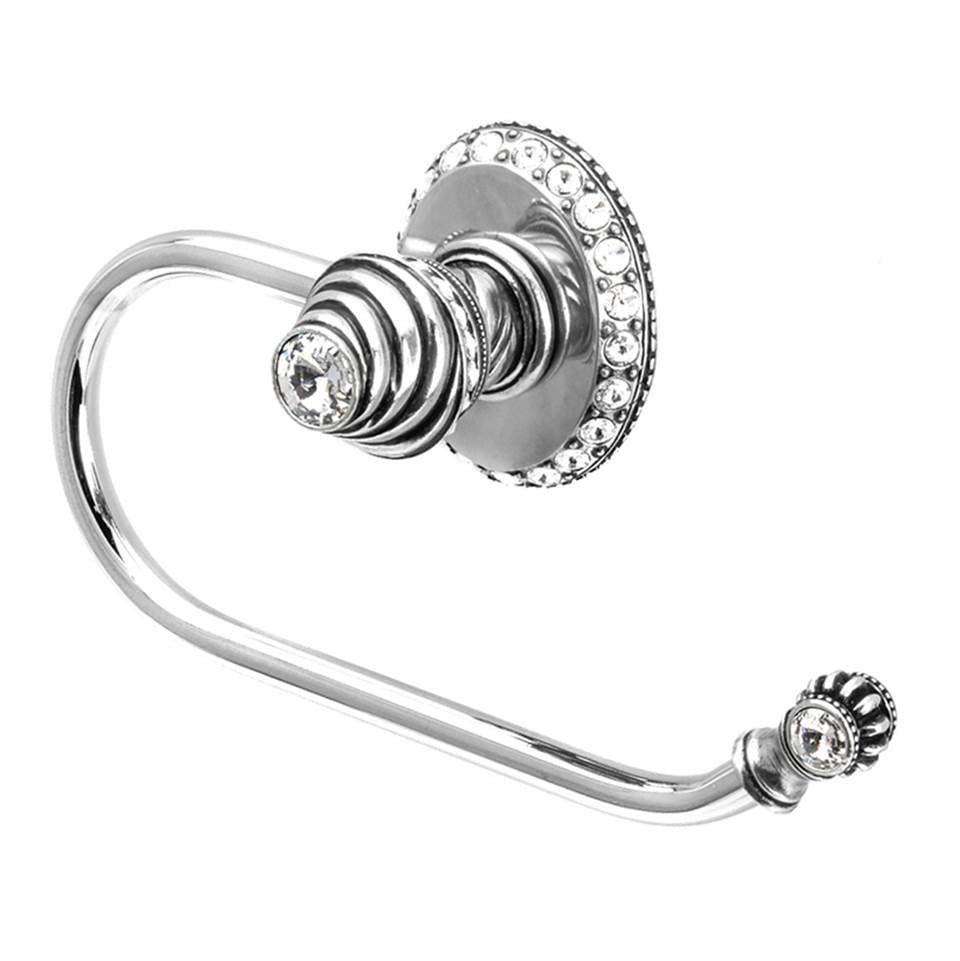 Cache Ll Large Swing Tissue Smooth Ring Right With 42 Rivoli Swarovski Clear Crystals