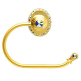 Cache Ll Large Swing Tissue Reeded Ring Right With 42 Rivoli Swarovski Aurore Boreale Crystals