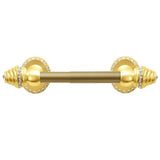 Carpe Diem Hardware - Cache II Tissue Post (Large Escutcheon) With Swarovski Clear Crystals - Gilded Mercury