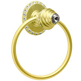 Carpe Diem Hardware - Cache Ii Tissue Bar Right {Large Escutcheon} w/ Swarovski Crystals - Antique Brass