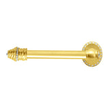 Carpe Diem Hardware - Cache II Tissue Bar Left (Large Escutcheon) With Swarovski Clear Crystals - Gilded Mercury